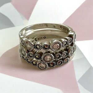 Judith Jack Set of 3 Stacking Rings Sterling Silver 925 JJ Hallmark